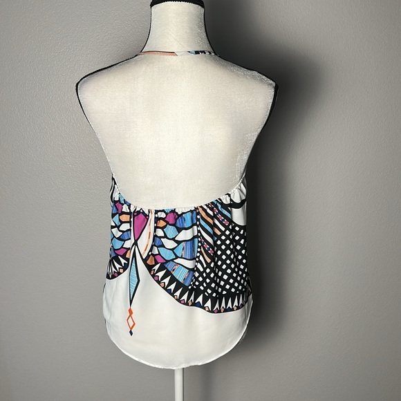 Multicolor Halter Top sz S - Picture 3 of 4